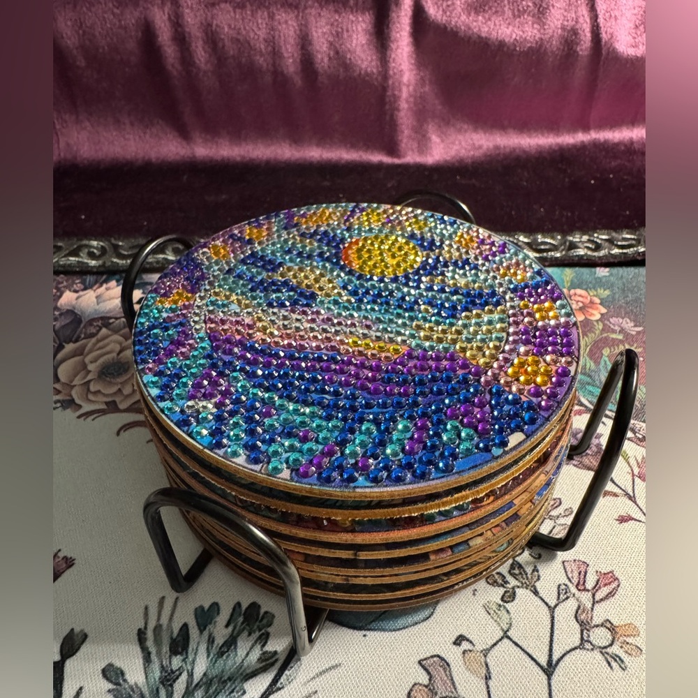 Colorful Celestial Coasters Set - Picture 4 of 5